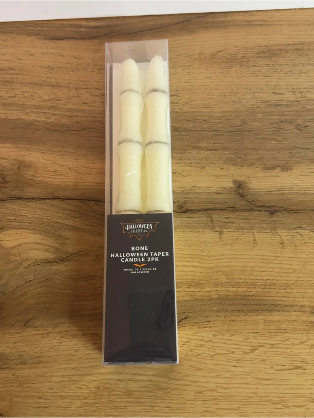 5 for 25 NEW Bone Taper Candles 2-Pack - Cream Halloween Candles